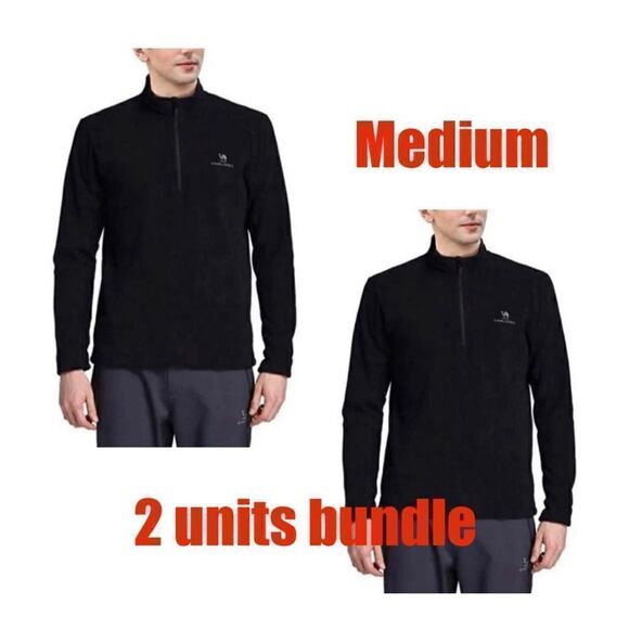 2 units bundle of Half Zip Fleece Jacket Men Long Sleeve P - Picture 1 of 5
